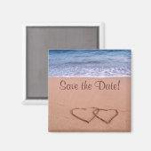 Strand thema bewaar de datum! magneet (Voorkant / Achterkant)