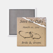 Strand Thema Bewaar de datum Magneten (Voorkant / Achterkant)