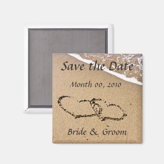 Strand Thema Bewaar de datum Magneten (Voorkant / Achterkant)