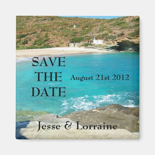 Strand Thema Bruiloft 2 - Save the Date Magnet 2 (Voorkant)