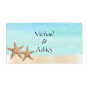 Strand Thema Bruiloft Favor Labels (Voorkant)