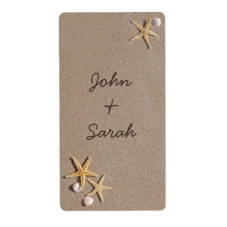 Strand Thema Bruiloft Favor Labels