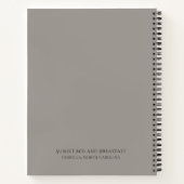 Strand thema bruiloft gastenboek (stijl 2) notitieboek (Achterkant)