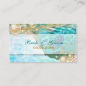 Strand thema bruiloft schildpad "tafel nummer" plaatskaartje (Achterkant)