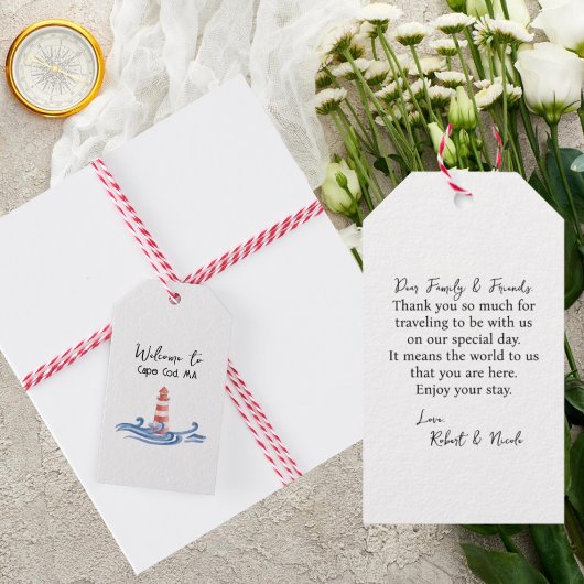 Strand Thema - Cape Code Hulpbron Geschenklabels Cadeaulabel