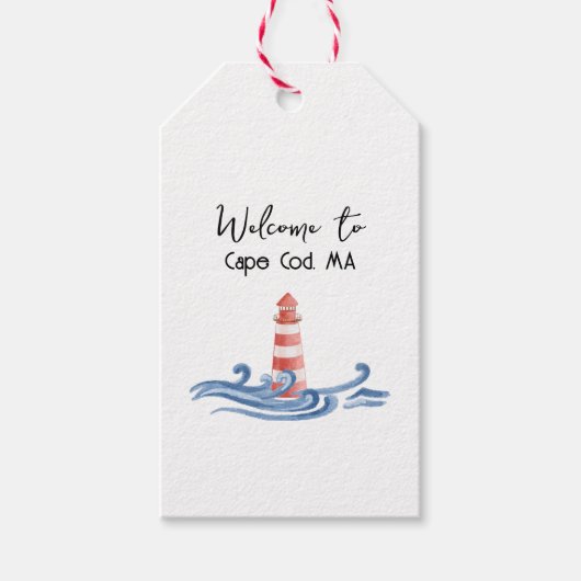 Strand Thema - Cape Code Hulpbron Geschenklabels Cadeaulabel (Voorkant)