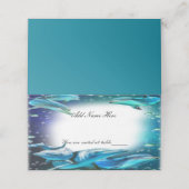 Strand Thema Dolfijn Bruiloft Tafel Plaats Kaart Plaatskaartje (Buitenkant ongevouwen)