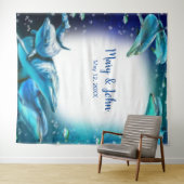 Strand Thema Dolfijn Trouw Foto Achtergrond Wandkleed (In Situ (horizontaal))