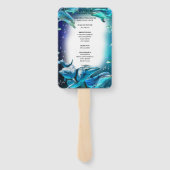 Strand Thema Dolfijn Trouwprogramma Fans Handwaaier (Achterkant)