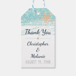 Strand thema Favor tags - Starfish Labels Cadeaulabel