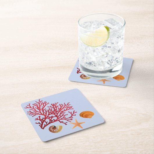 Strand thema feest onderzetters (Insitu)