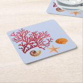 Strand thema feest onderzetters (Schuin)