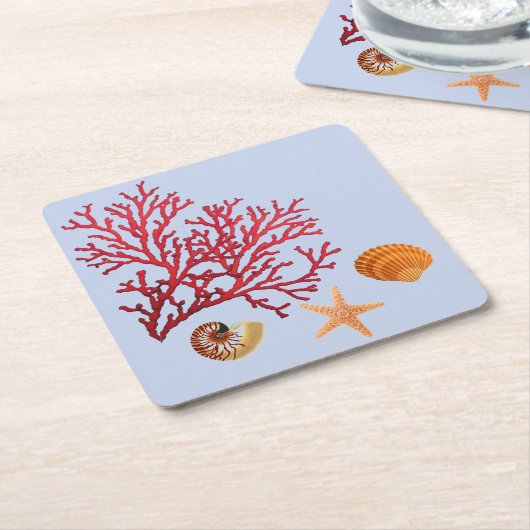 Strand thema feest onderzetters (Schuin)