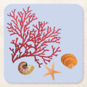 Strand thema feest onderzetters (Voorkant)