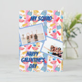 Strand thema Foto Galentine's Day Kaart (Staand voorkant)