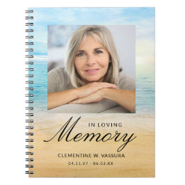 Strand thema gedenkteken begrafenis foto gast notitieboek