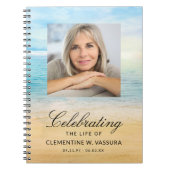 Strand thema gedenkteken begrafenis foto gast notitieboek (Voorkant)