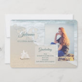 Strand Thema Klasse van 2025 Afstuderen Foto Kaart (Voorkant)