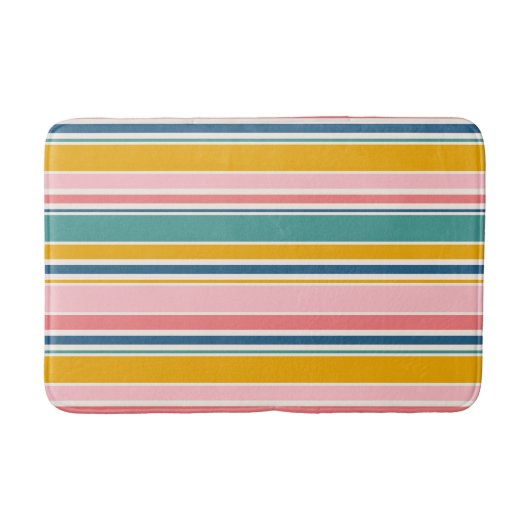 Strand thema kleur strepen badmat (Voorkant)