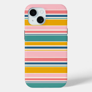 Strand thema kleur strepen iPhone 15 case