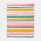 Strand thema kleur strepen fleece deken (Voorkant)