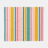 Strand thema kleur strepen fleece deken (Voorkant (Horizontaal))