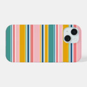 Strand thema kleur strepen iPhone 15 case (Achterkant horizontaal)