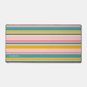 Strand thema kleur strepen | Jouw namen toevoegen Bureaumat (Voorkant)