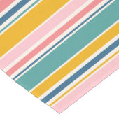 Strand thema kleur strepen medium tafelloper (Hoek)