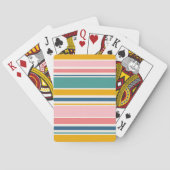 Strand thema kleur strepen pokerkaarten (Achterkant)