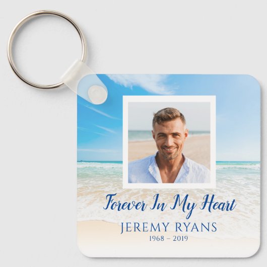 Strand Thema Memorial Keepsake Sleutelhanger (Voorkant)