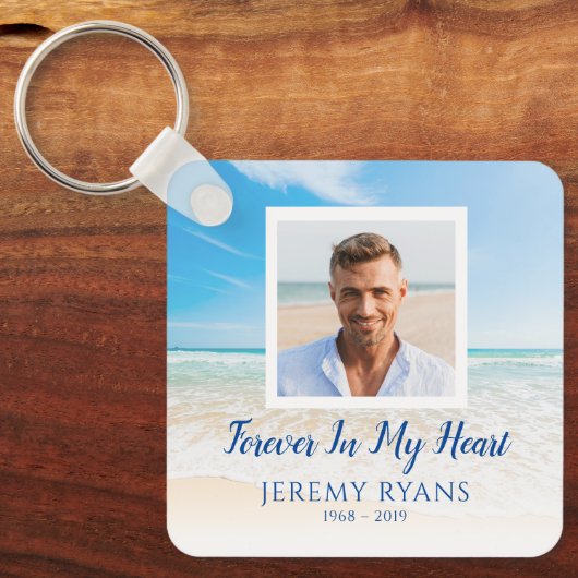 Strand Thema Memorial Keepsake Sleutelhanger (Voorkant)