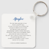 Strand Thema Memorial Keepsake Sleutelhanger (Achterkant)