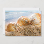 Strand Thema Na-Huwelijksfeest Uitnodiging (Achterkant)