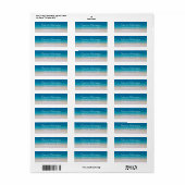 Strand thema oceaan minimaal decoratief eenvoudig  etiket (Full Sheet)