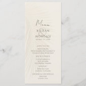 Strand thema Palm Leaves Menu (Voorkant)