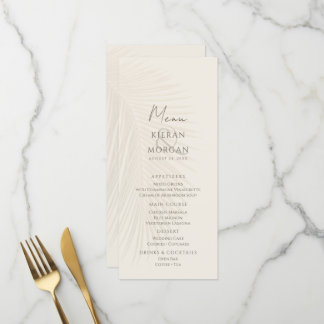 Strand thema Palm Leaves Menu