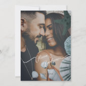 Strand thema palmboom bruiloft uitnodiging Sjabloo (Achterkant)