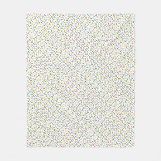 Strand thema patroon Schattige Fleece Deken (Voorkant)