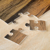 Strand thema puzzel met surfers zonsondergang legpuzzel (Zijkant)