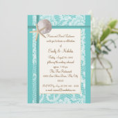 Strand thema repetitie diner kaart (Staand voorkant)