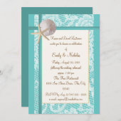 Strand thema repetitie diner kaart (Voorkant / Achterkant)