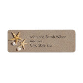 Strand thema retour adres labels (Voorkant)