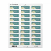 Strand thema retour adreslabels - Creme & Blue Etiket (Full Sheet)