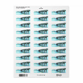 Strand thema retour adreslabels etiket (Full Sheet)