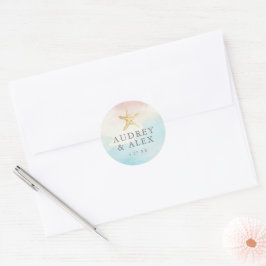 Strand Thema Ronde Stickers