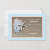 Strand thema RSVP bruiloft uitnodiging (Voorkant)