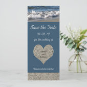 Strand Thema Save the Date Flat Invitation Kaart (Staand voorkant)