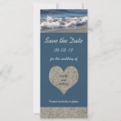 Strand Thema Save the Date Flat Invitation Kaart (Voorkant)