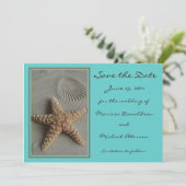 Strand Thema Save the Date Invitation Kaart (Staand voorkant)